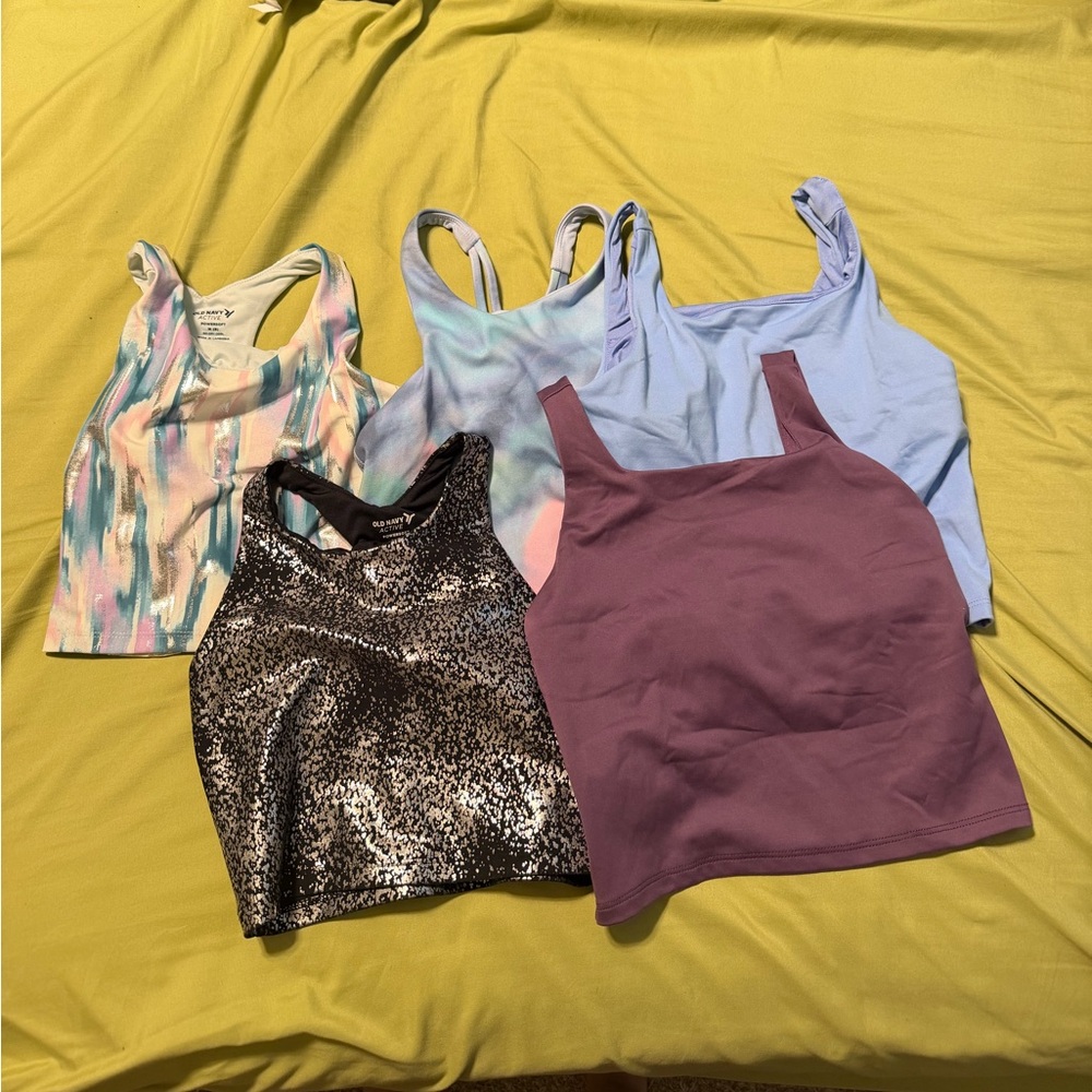 Old Navy Girls Multicolor & Purple Tank Top Bundle